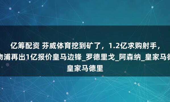 亿筹配资 芬威体育挖到矿了，1.2亿求购射手，利物浦再出1亿报价皇马边锋_罗德里戈_阿森纳_皇家马德里